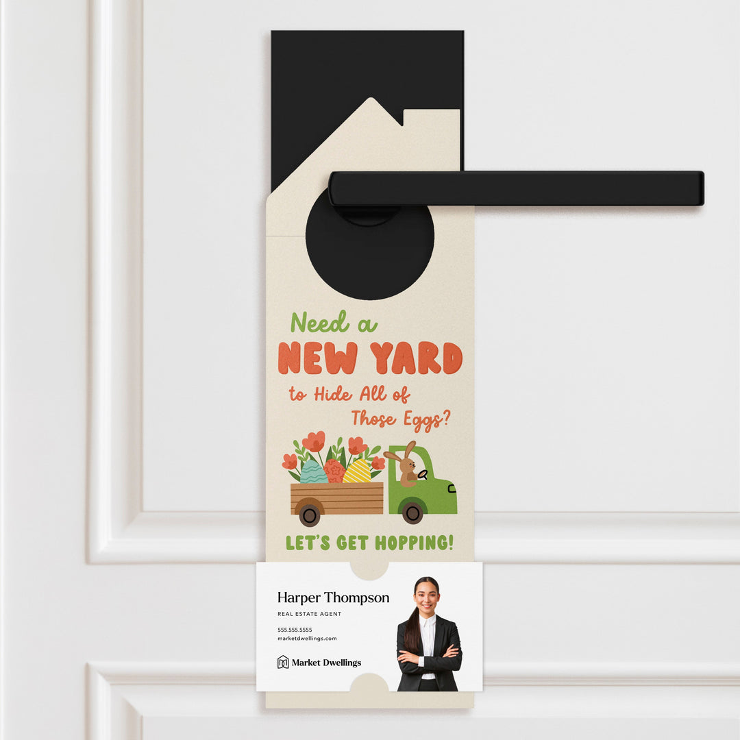 Need A New Yard To Hide All Of Those Eggs? Let's Get Hopping! Door Hangers Holiday Door Hanger Market Dwellings