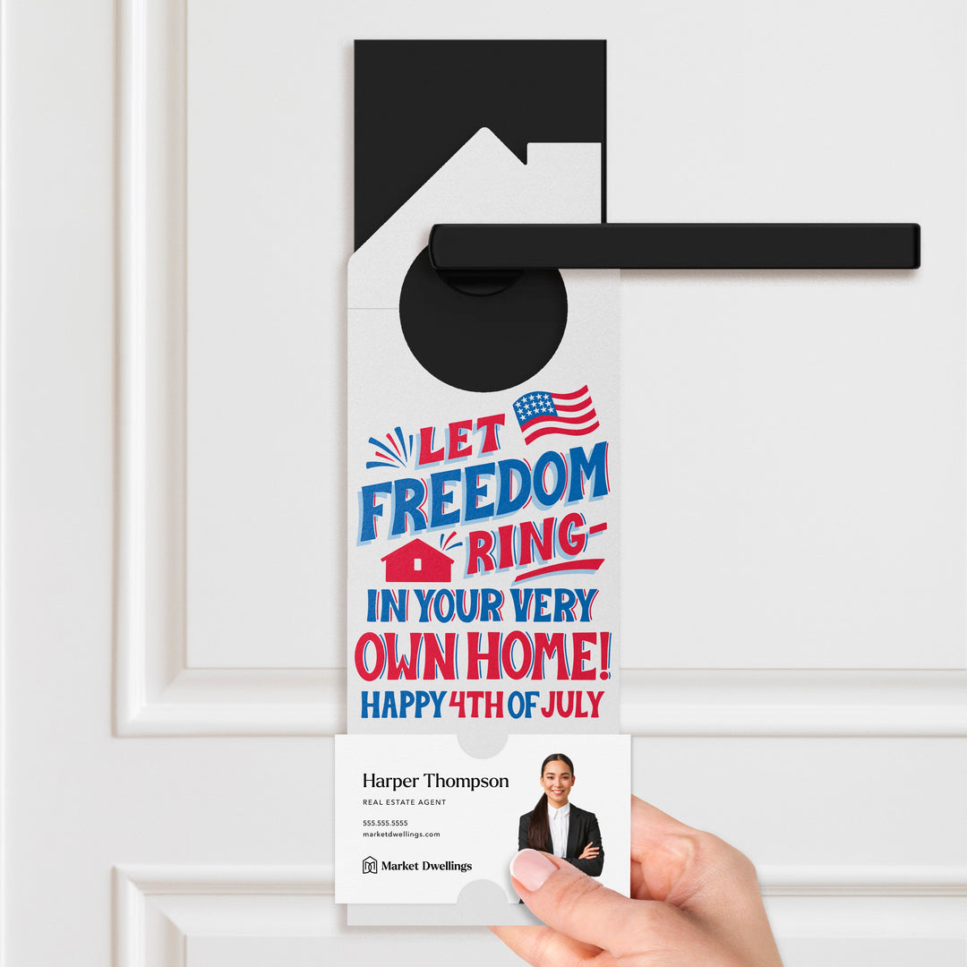 Let Freedom Ring, In Your Very Own Home! Happy 4th of July Door Hangers Holiday Door Hanger Market Dwellings
