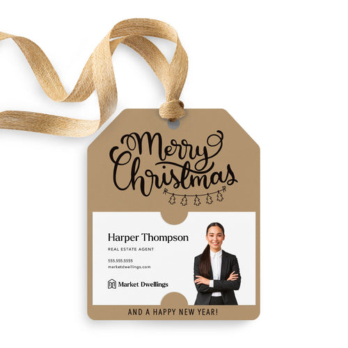 Merry Christmas and A Happy New Year | Gift Tags Gift Tag Market Dwellings KRAFT 12