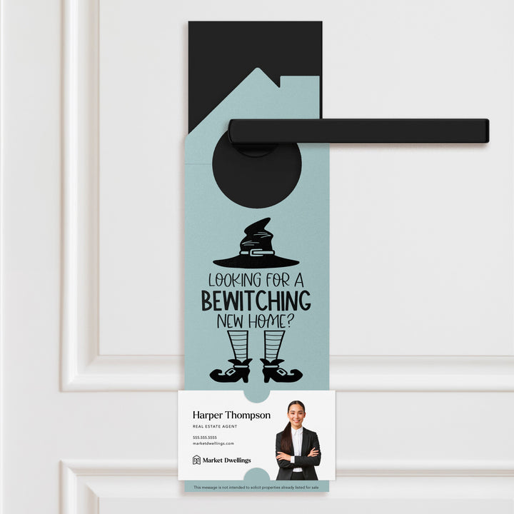 Looking For A Bewitching New Home? | Halloween Door Hangers | 48-DH002 Door Hanger Market Dwellings GREEN APPLE