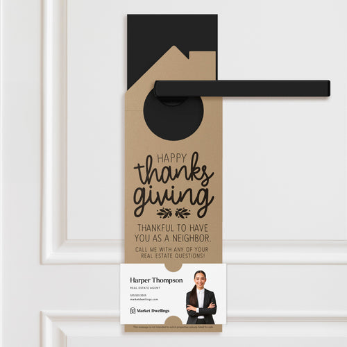 Happy Thanksgiving Door Hangers Door Hanger Market Dwellings
