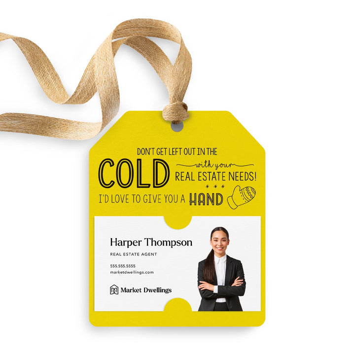 Don't Get Left Out in the Cold Real Estate Gift Tags | Pop By Gift Tags | 54-GT001 Gift Tag Market Dwellings SCARLET