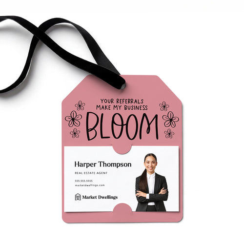 Your Referrals Make My Business Bloom | Gift Tags Gift Tag Market Dwellings LIGHT PINK 12