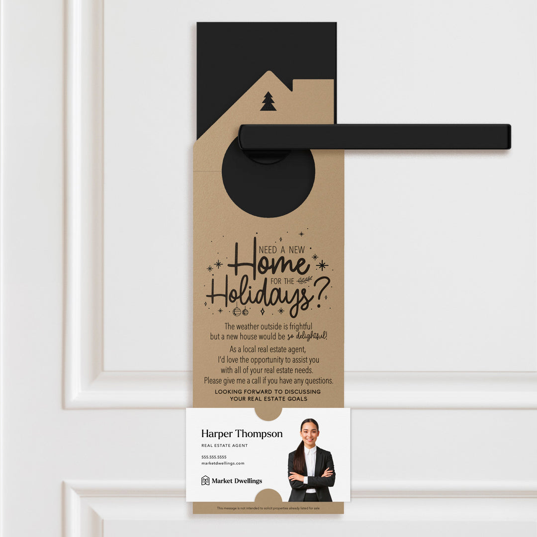 Need a New Home for the Holidays Door Hangers Holiday Door Hanger Market Dwellings KRAFT