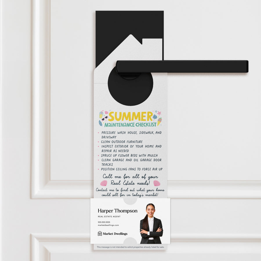 Summer Maintenance Checklist Door Hangers Season Door Hanger Market Dwellings