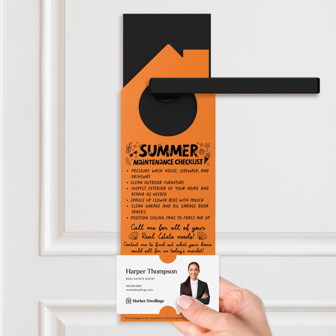 Summer Real Estate Maintenance Checklist Door Hangers Season Door Hanger Market Dwellings