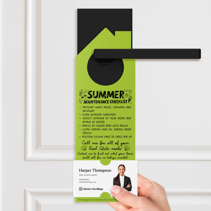 Summer Real Estate Maintenance Checklist Door Hangers Season Door Hanger Market Dwellings