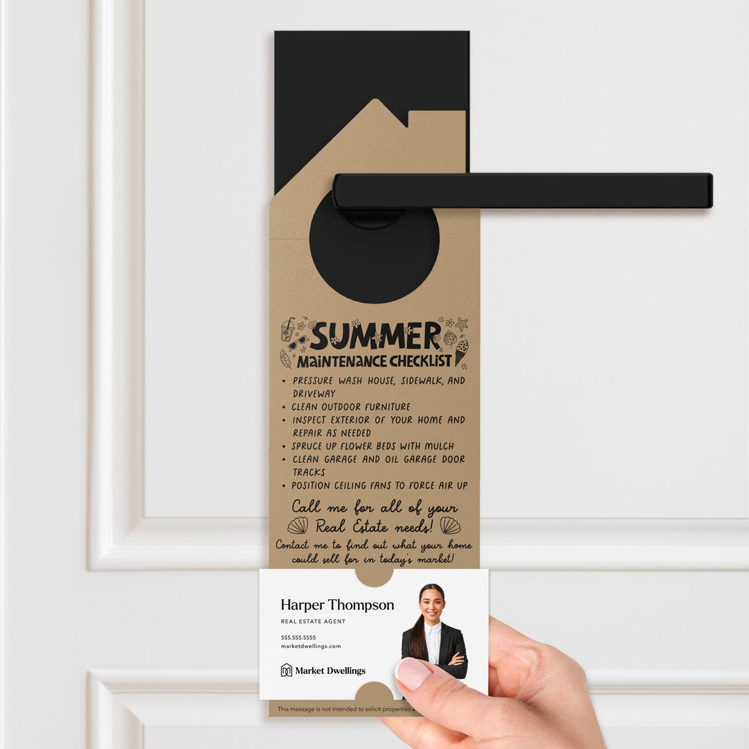 Summer Real Estate Maintenance Checklist Door Hangers Season Door Hanger Market Dwellings