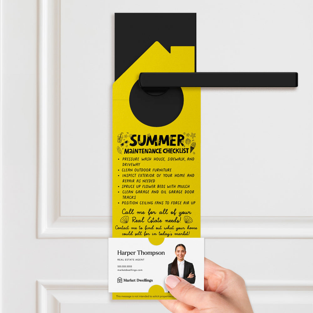Summer Real Estate Maintenance Checklist Door Hangers Season Door Hanger Market Dwellings