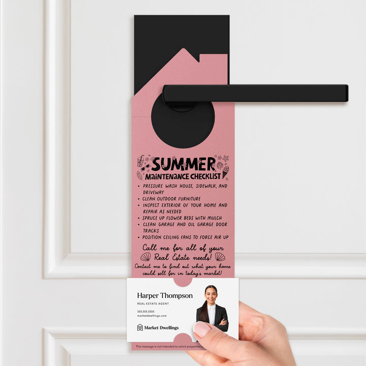 Summer Real Estate Maintenance Checklist Door Hangers Season Door Hanger Market Dwellings