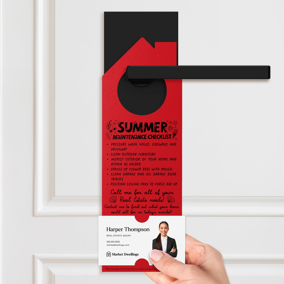 Summer Real Estate Maintenance Checklist Door Hangers Season Door Hanger Market Dwellings