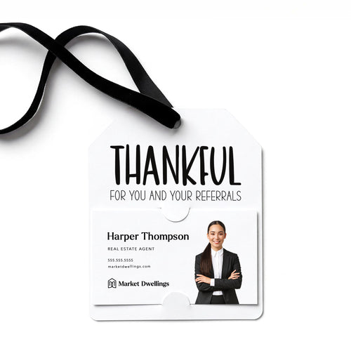 Thankful For You and Your Referrals | Gift Tags Gift Tag Market Dwellings WHITE 12