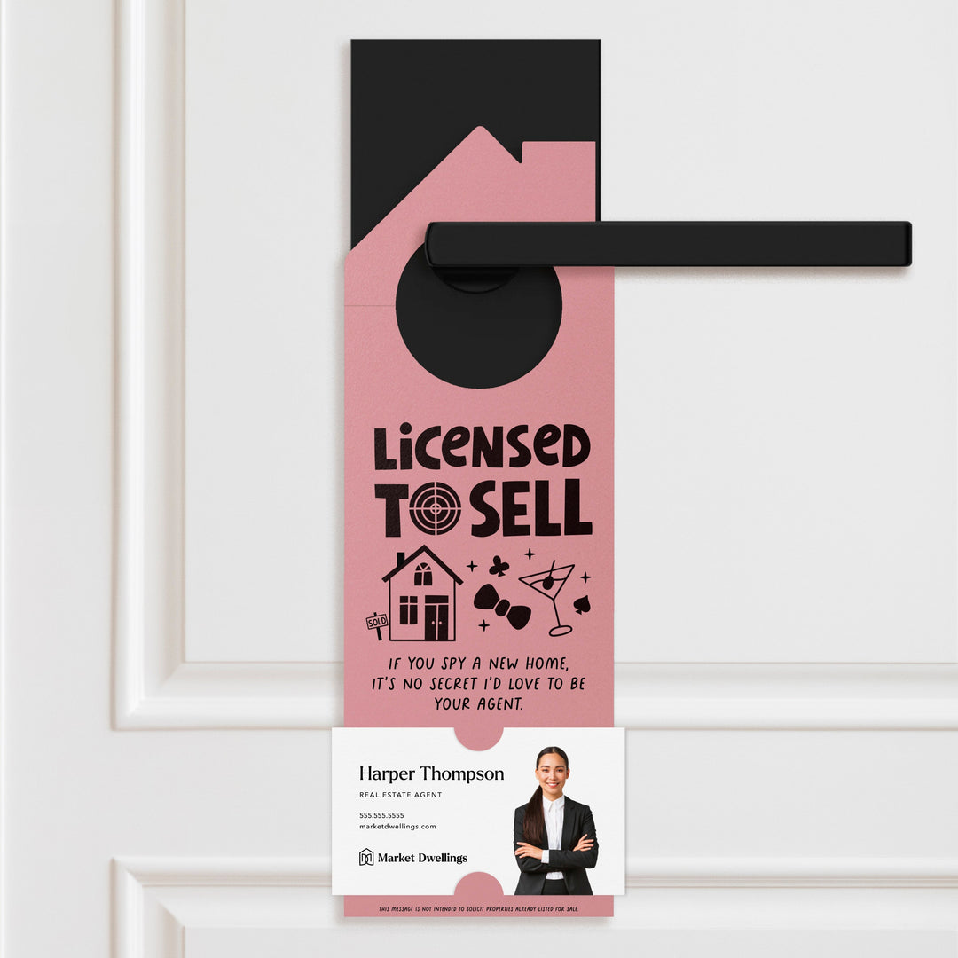 Licensed to Sell Door Hangers Holiday Door Hanger Market Dwellings LIGHT PINK