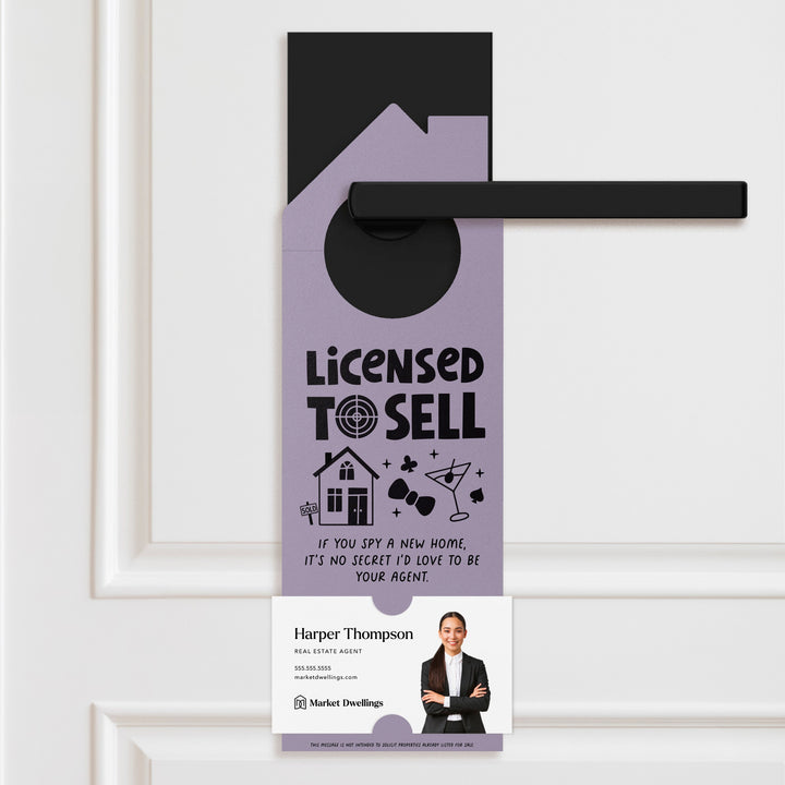 Licensed to Sell Door Hangers Holiday Door Hanger Market Dwellings LIGHT PURPLE