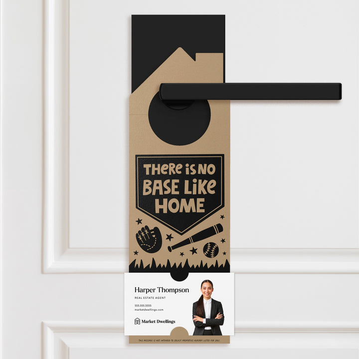 There Is No Base Like Home Door Hangers | Real Estate Baseball | 83-DH002 Door Hanger Market Dwellings LEMON