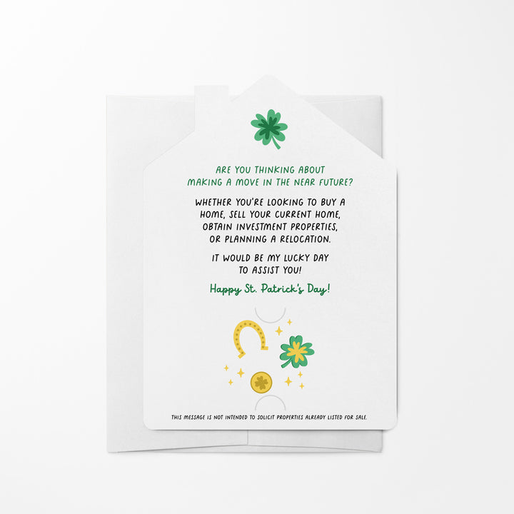 Set of Don't Rely On Luck To Sell Your Home Call Me! | St. Patrick's Day Mailers | Envelopes Included | M104-M001-AB Mailer Market Dwellings