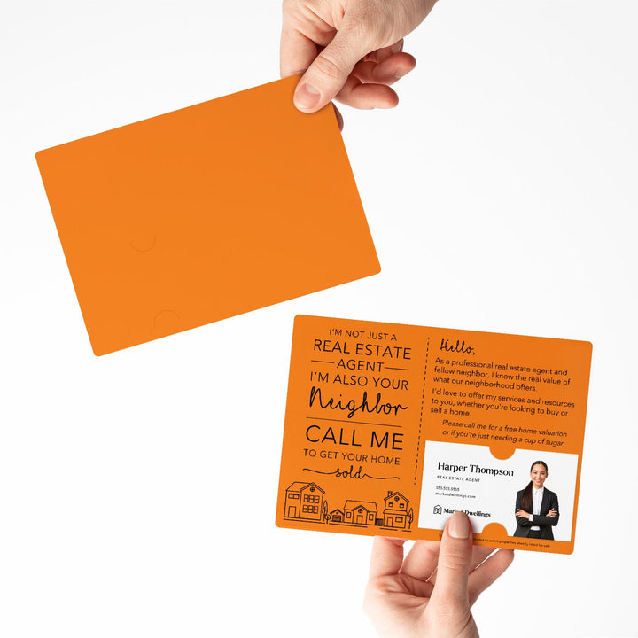 Set of I'm not just a Real Estate Agent, I'm also your Neighbor Mailer | Envelopes Included | M2-M003 Mailer Market Dwellings