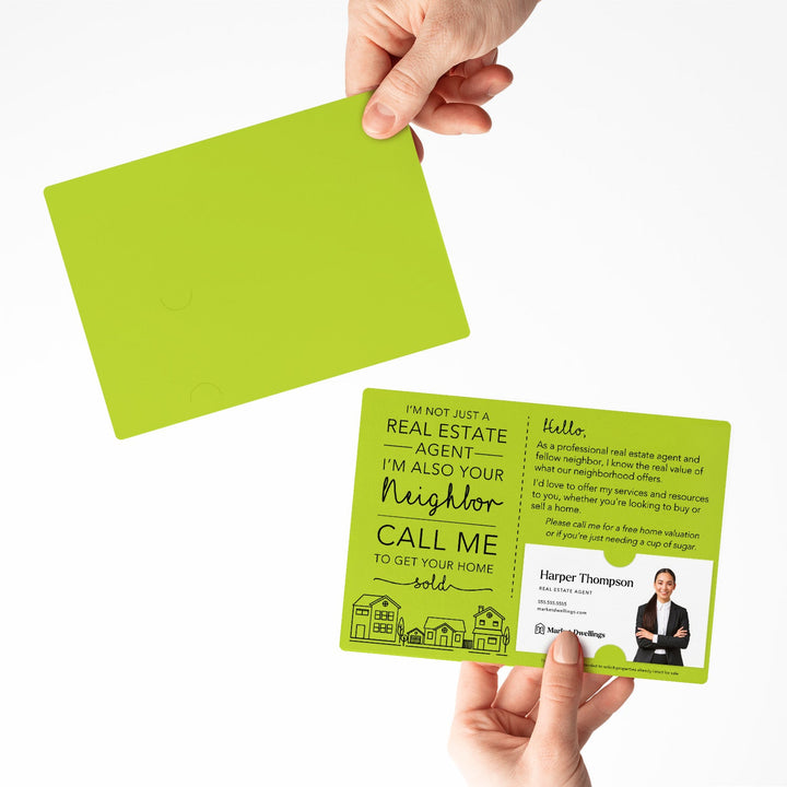 Set of I'm not just a Real Estate Agent, I'm also your Neighbor Mailer | Envelopes Included | M2-M003 Mailer Market Dwellings