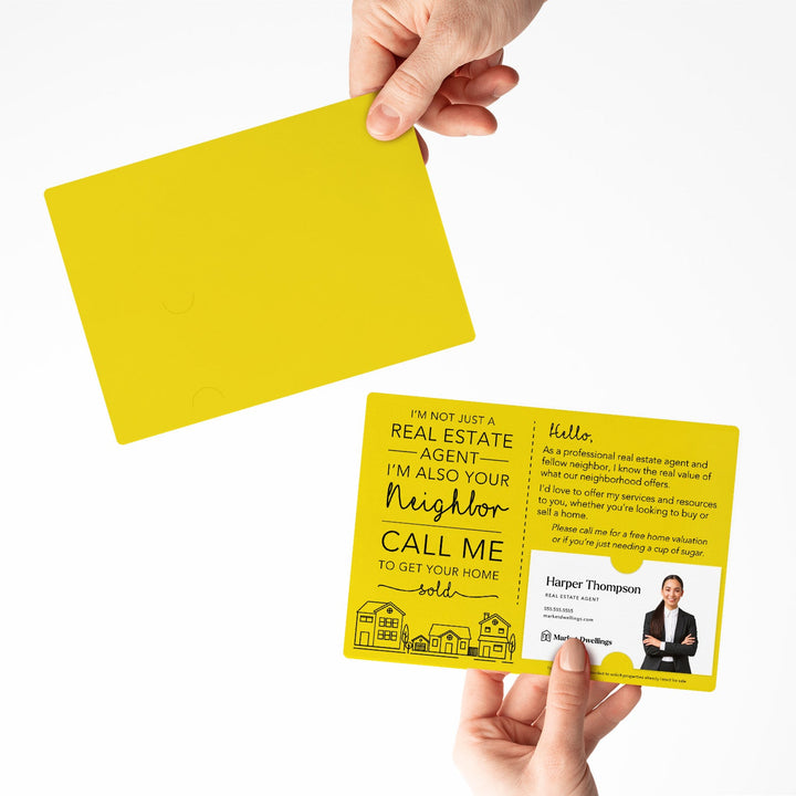 Set of I'm not just a Real Estate Agent, I'm also your Neighbor Mailer | Envelopes Included | M2-M003 Mailer Market Dwellings