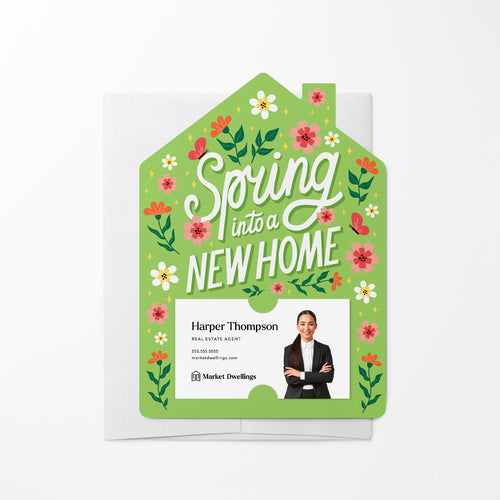 Spring Into A New Home | Real Estate Mailers with Envelopes Mailer Market Dwellings