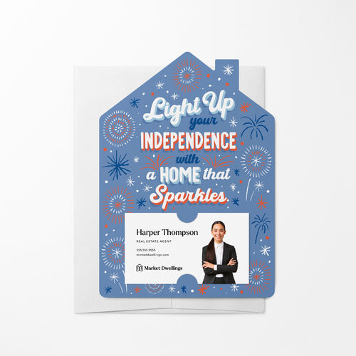 Light Up Your Independence With A Home That Sparkles. | 4th Of July | Real Estate Mailers with Envelopes Mailer Market Dwellings