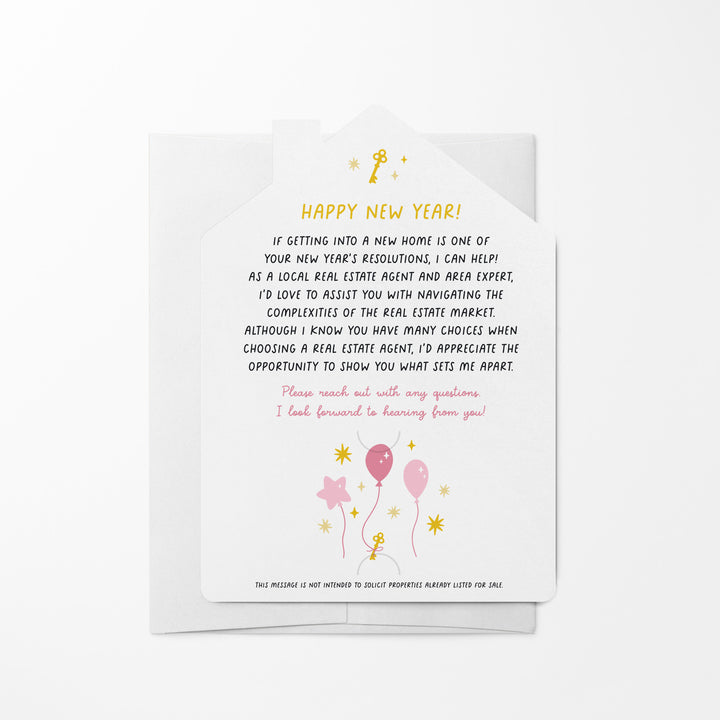 Set of New Year, New Home? | New Year Mailers | Envelopes Included | M94-M001 Mailer Market Dwellings