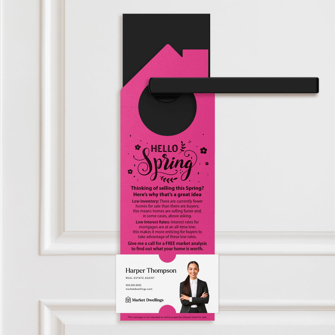 Hello Spring Door Hangers Season Door Hanger Market Dwellings RAZZLE BERRY