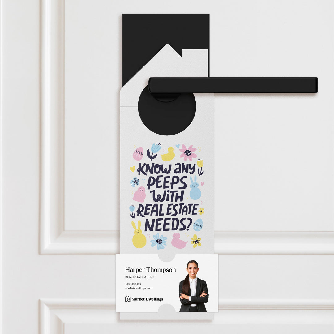Know Any Peeps with Real Estate Needs? Door Hangers Holiday Door Hanger Market Dwellings