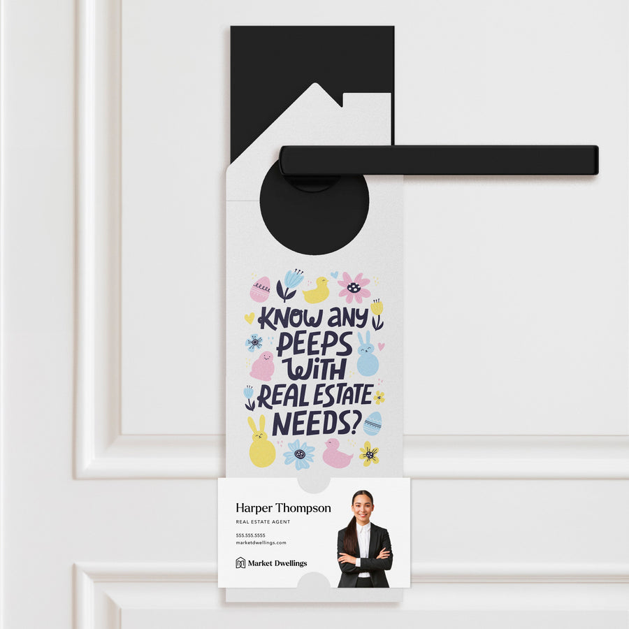Know Any Peeps with Real Estate Needs? Door Hangers Holiday Door Hanger Market Dwellings