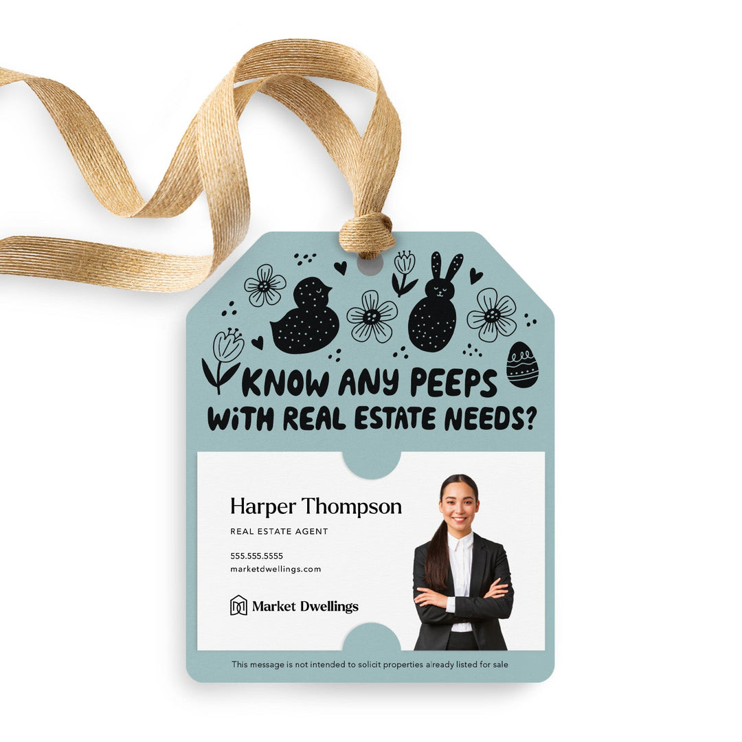 Know Any Peeps with Real Estate Needs | Gift Tags Gift Tag Market Dwellings LIGHT BLUE
