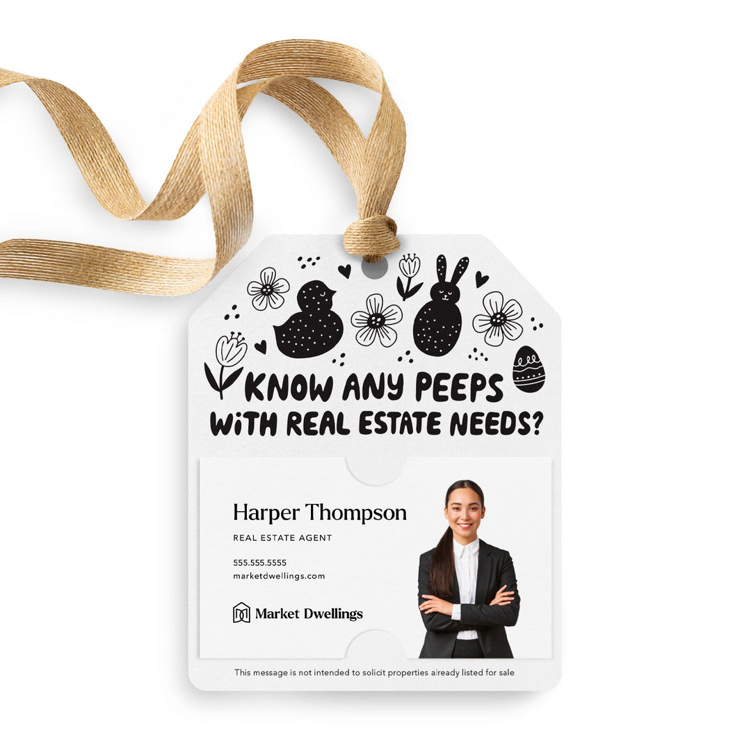 Know Any Peeps with Real Estate Needs | Gift Tags Gift Tag Market Dwellings WHITE