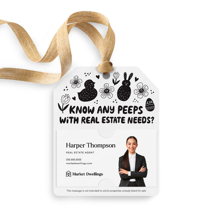 Know Any Peeps with Real Estate Needs | Gift Tags Gift Tag Market Dwellings WHITE