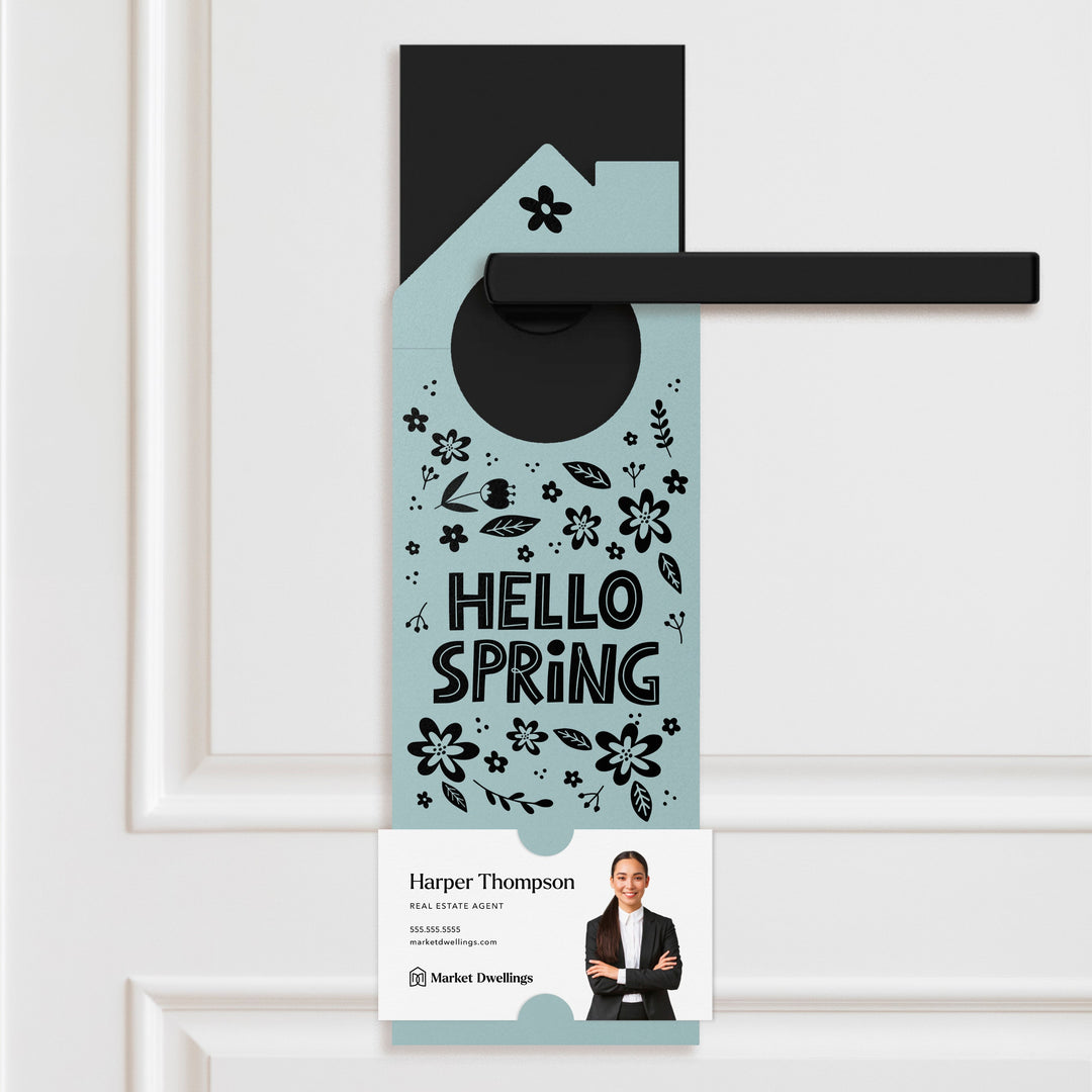 Hello Spring Door Hangers Season Door Hanger Market Dwellings LIGHT BLUE
