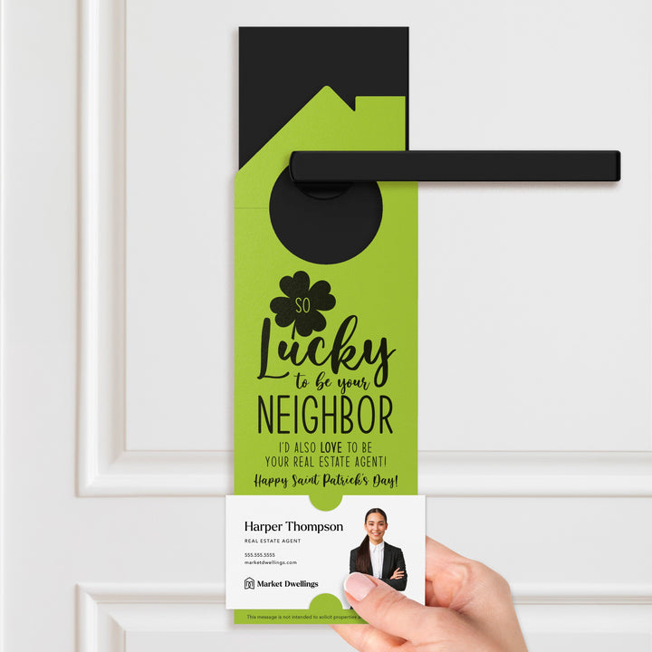 So Lucky to Be Your Neighbor Door Hangers Holiday Door Hanger Market Dwellings
