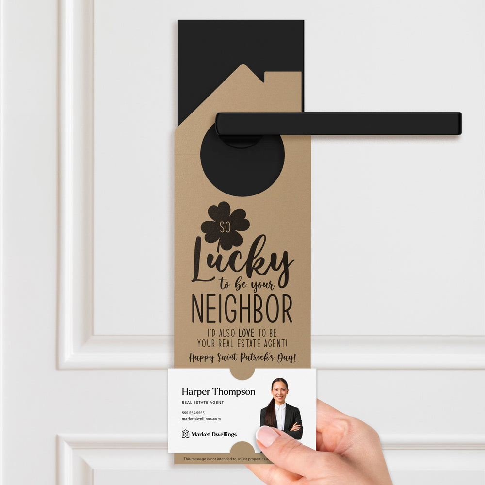 So Lucky to Be Your Neighbor Door Hangers Holiday Door Hanger Market Dwellings