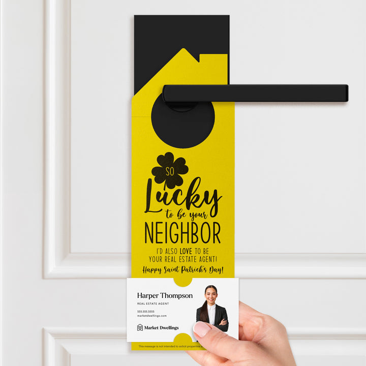So Lucky to Be Your Neighbor Door Hangers Holiday Door Hanger Market Dwellings