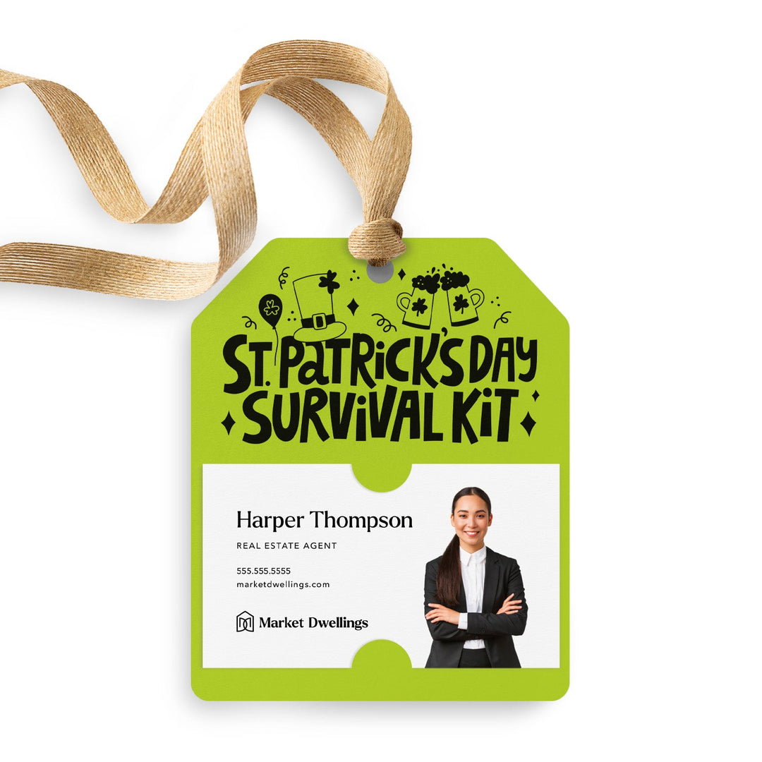 St. Patrick's Day Survival Kit | St. Patrick's Day Pop By Gift Tags | SP13-GT001 Gift Tag Market Dwellings CARROT