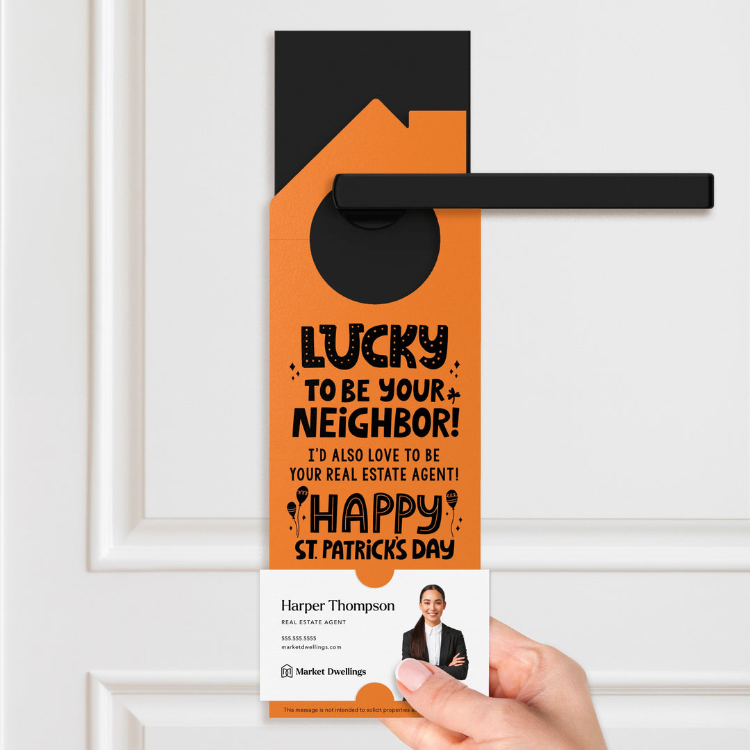 Lucky to Be Your Neighbor Door Hangers Holiday Door Hanger Market Dwellings