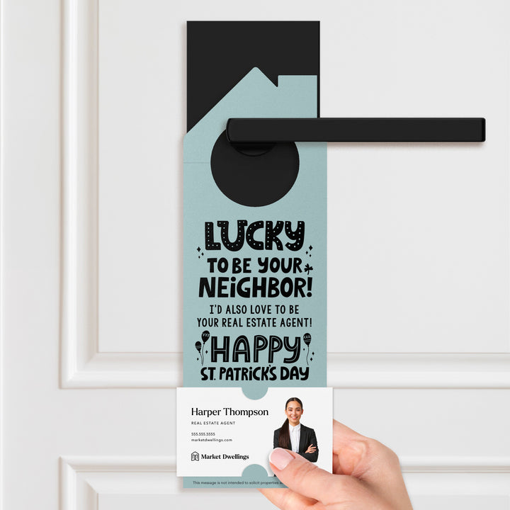 Lucky to Be Your Neighbor Door Hangers Holiday Door Hanger Market Dwellings