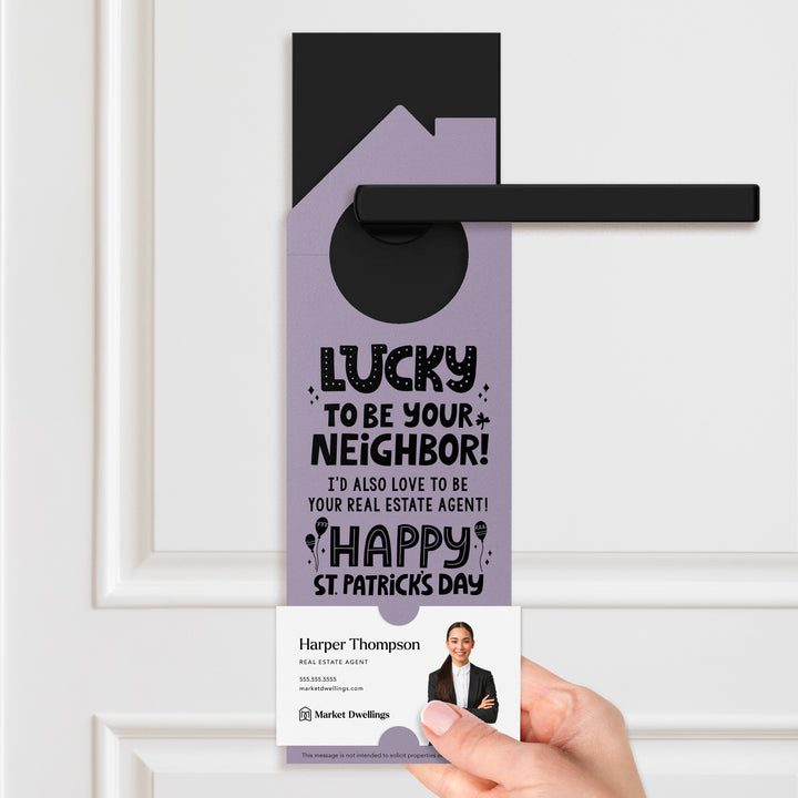 Lucky to Be Your Neighbor Door Hangers Holiday Door Hanger Market Dwellings