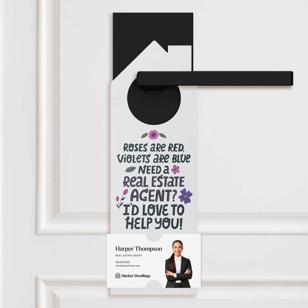 Roses are Red, Violets are Blue Door Hangers Holiday Door Hanger Market Dwellings