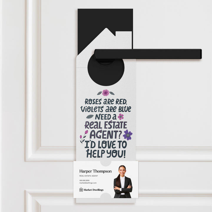 Roses are Red, Violets are Blue Door Hangers Holiday Door Hanger Market Dwellings