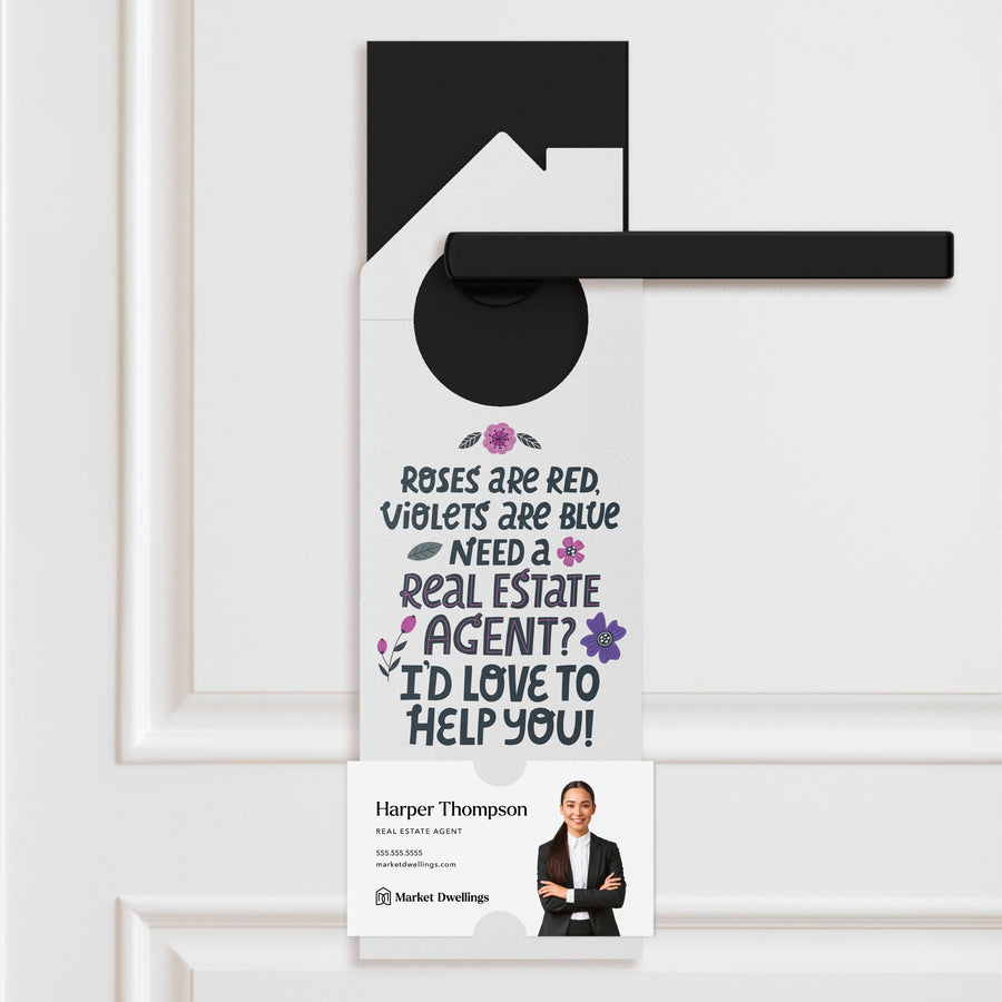 Roses are Red, Violets are Blue Door Hangers Holiday Door Hanger Market Dwellings