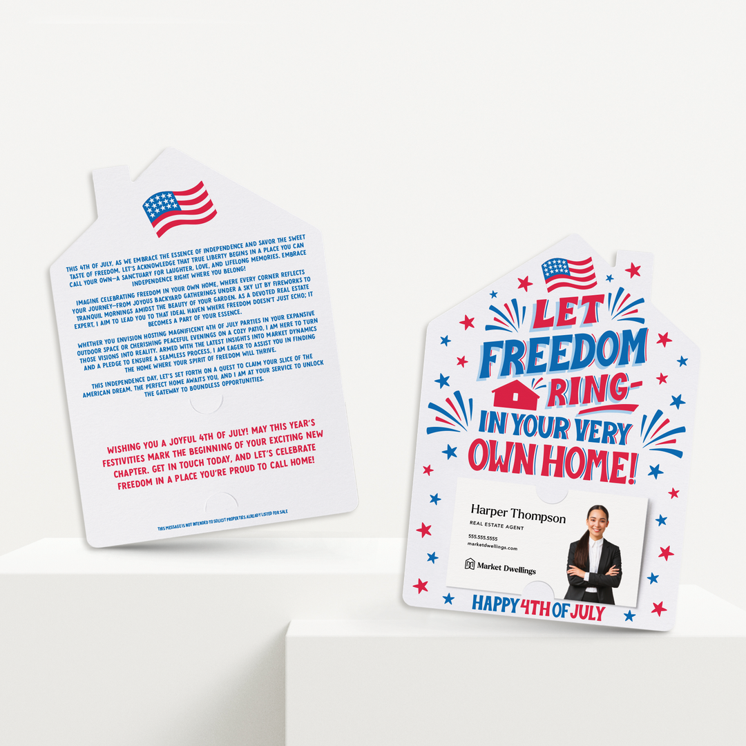 Set of Let Freedom Ring – In Your Very Own Home! Happy 4th of July  | 4th Of July Mailers | Envelopes Included | M278-M001 Mailer Market Dwellings