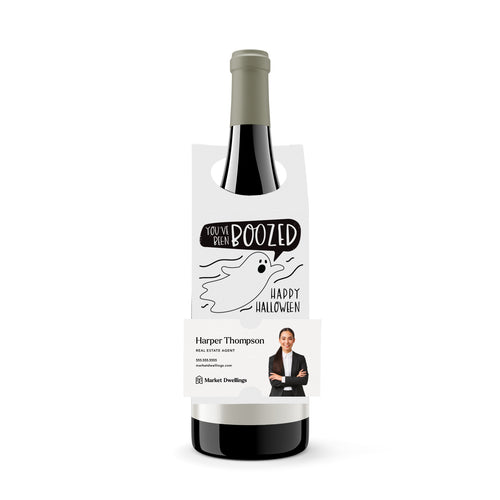 You've Been Boozed | Halloween Bottle Hang Tags Bottle Tag Market Dwellings WHITE 10