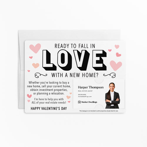 Ready to Fall in Love with a New Home Valentine's | Real Estate Mailers with Envelopes Mailer Market Dwellings