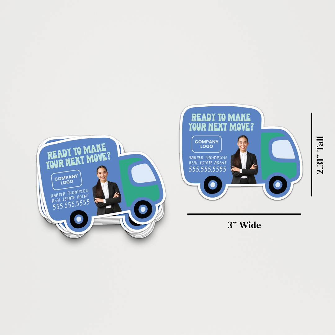 Custom Die Cut Real Estate Stickers | DSS-01 Die Cut Stickers Market Dwellings