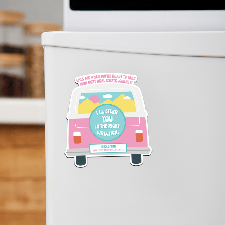 Customizable | Real Estate Roadtrip Magnets | DSM-13-AB Magnet Market Dwellings PINK SHERBET  