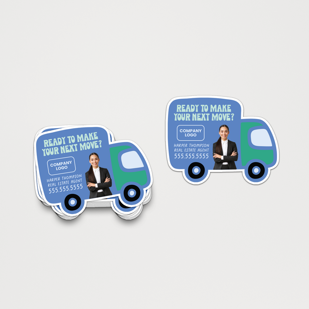 Custom Die Cut Real Estate Stickers | DSS-01 Die Cut Stickers Market Dwellings