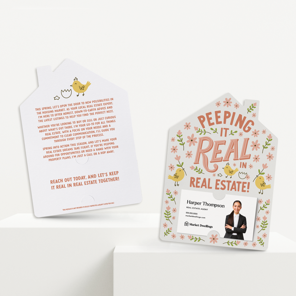 Set of Peeping It Real In Real Estate! | Easter Spring Mailers | Envelopes Included | M260-M001 Mailer Market Dwellings   